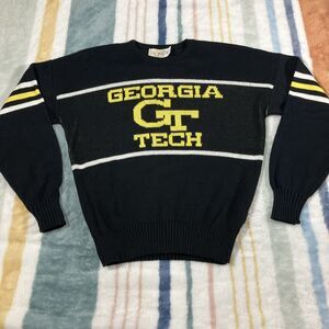 Vtg USA Made Georgia Tech College Cliff Engle Sweater Adult XL College 80s 1984